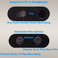 DearTronics Compact Voice Recorder - 90 Hours of Storage